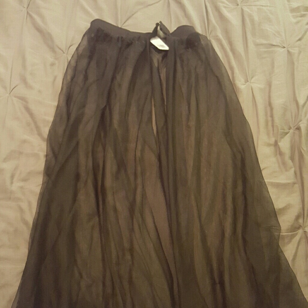 Black sheer bottom cover up